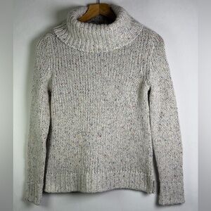 Talbots Women’s Speckled Knit Turtleneck Sweater Wool Mohair Silk Blend Sz S pet